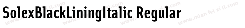 SolexBlackLiningItalic Regular字体转换